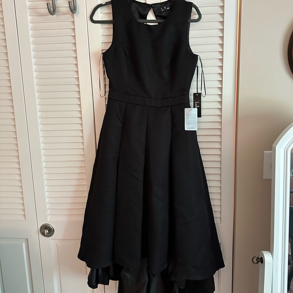 LULUs high low black dress